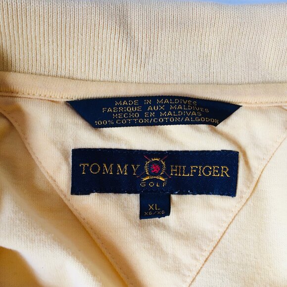 Mens Tommy Hilfiger Coral Canyon Golf Short Sleeve Yellow Polo Shirt Size XL - Picture 10 of 13